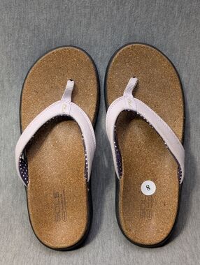 Sole Orthopedic Recork Flip Flop Sandals Women's 8 Pink Cork Footbed